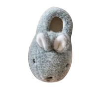 Girls Warm Plush Slippers Kids Cute Bunny House Slippers Winter Indoor Non Slip Fuzzy Home Shoes Soft Comfort Platform Furry 3D Animal Sliders (Sky Blue, 2.5 Big Kids)