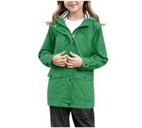 Girls Waterproof Jacket, Boy's Jackets Kid's Windbreaker School Hooded Coat Waterproof Jackets for Girl Girl's Raincoats Cartoon Print for Toddler Kids Aged 2-15