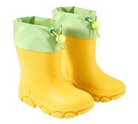 Girls Waterproof Rain Boots,Children Flexible Rain Shoes,Non-Slip Lightweight Boys Non Slip Pull On Toddler Kids Puddle Shoes for Everyday Play and Seasonal Adventures Outdoor Rainy Day Play Yellow
