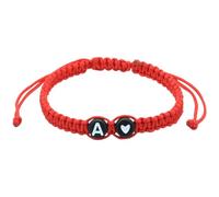 Girls Waterproof Wristwatch Bracelets for Women Men Teens Gifts AZ Braided Handmade 26 Initial Bracelet Heart Letter Woven Bracelet Mother's Day (RD1, One Size)