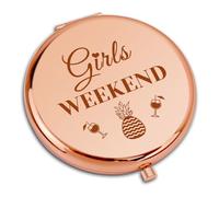 Girls Weekend Gifts Travel Compact Pocket Makeup Mirror Beach Lovers Gifts for Girls Friendship Gifts for Best Friends Girl Trip Gift Getaway Gift Bachelorette Party Gift Folding Mini Pocket Mirror