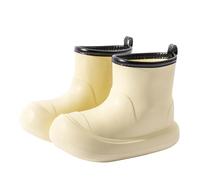 Girls Wellington Boots Platform Wellies With Hook & Loop, Water Resistant Rubber Boots Classic Walking Rain Boot Comfort School Outdoor Footwear Size UK 12