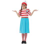 Girls Where's Wally Deluxe Fancy Dress Costume