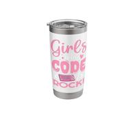 Girls Who Code Rock Female Programmer Developer Stainless Steel Insulated Tumbler