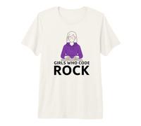 Girls Who Code Rock Programmer Computer Coding Life Premium T-Shirt