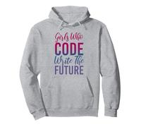 Girls Who Code Write The Future, Women In Tech Programmer Pullover Hoodie