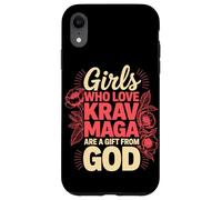 Girls Who Love Krav Maga Are From God Quote Case for iPhone XR