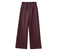 Girl's Wide Leg Faux Leather Trousers with Elastic Waistband s.Oliver Rouge 10 years