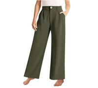 Girls Wide Leg Pants Business Casual High Waisted Trousers with Pockets for Kids 514Y Soccer Training Pants Girls (JN, 160)