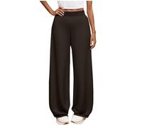 Girls Wide Leg Sweatpants Open Bottom Baggy High Waisted Plain Joggers Kids School PE Dance Athletic Jogging Bottoms (Black, 12-13)