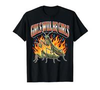 Girls Will Be Girls Praying Mantis Value Graphic T-Shirt, Men, Black, XL