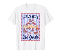 Girls Will Be Girls Praying Mantis Value Graphic T-Shirt, Men, White, XL