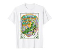 Girls Will Be Girls Retro Praying Mantis Insect Groovy Art T-Shirt