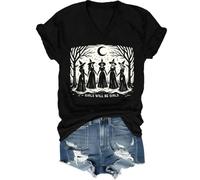 Girls Will Be Girls Shirt, Halloween Girl Will Be Girl T-Shirt, Witch Halloween Shirts V Neck Women Man