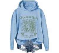 Girls Will Be Girls Sweatshirt & Hoodie, Witch Halloween Shirt, Feminine Rage Medusa Shirts For Women Man