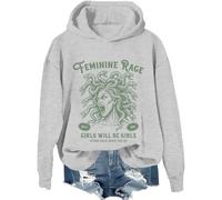 Girls Will Be Girls Sweatshirt & Hoodie, Witch Halloween Shirt, Feminine Rage Medusa Shirts For Women Man
