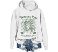 Girls Will Be Girls Sweatshirt & Hoodie, Witch Halloween Shirt, Feminine Rage Medusa Shirts For Women Man