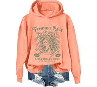 Girls Will Be Girls Sweatshirt & Hoodie, Witch Halloween Shirt, Feminine Rage Medusa Shirts For Women Man