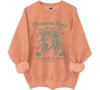 Girls Will Be Girls Sweatshirt, Witch Halloween Shirt, Feminine Rage Medusa Shirts For Women Man