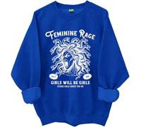 Girls Will Be Girls Sweatshirt, Witch Halloween Shirt, Feminine Rage Medusa Shirts For Women Man