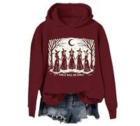 Girls Will Be Girls Witch Sweatshirt & Hoodie Vintage Witchy Vibes Halloween Spooky Season Long Sleeve Tops