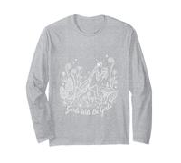 Girls Will Be Will Girls Praying Mantis Line Art Long Sleeve T-Shirt