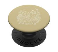 Girls Will Be Will Girls Praying Mantis Line Art PopSockets Adhesive PopGrip