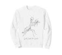 Girls Will Be Will Girls Praying Mantis Line Art Sweatshirt