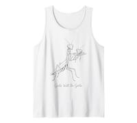 Girls Will Be Will Girls Praying Mantis Line Art Tank Top