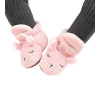 Girls Winter Soft Sole Sneakers, Warm Baby Shoes with Cartoon Motifs, Non-Slip Crawling Socks for Babies, Ideal for First Steps in Toddler, Slip On and, pink, 2.5 UK Child