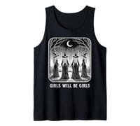 Girls Witchcraft Moon Goth Girl Occult Tank Top