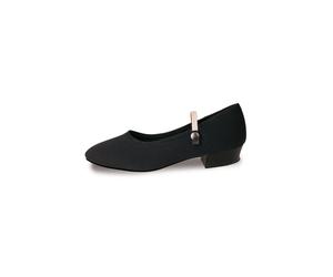 Girls Womans Ballet Shoes Dance Canvas Roch Valley Low Heel Character Suede Sole