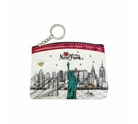 Girls & Women Fashion Cute Chic Classic Elegant New York Souvenir Zipper Change Key Pouch Coin Purse, Jp-330148b, New York Element