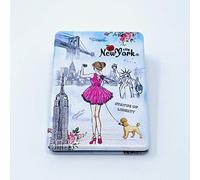 Girls & Women Fashion Elegant New York Souvenir Rectangle Travel Mirror Hand Mirror Cosmetic Makeup Compact Mirror (JMR-270804K)