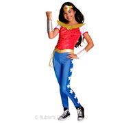 Deluxe Wonder Woman Costume Girls Superhero Comic Book Fancy Dress