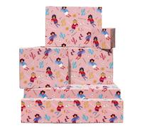 Girls Wrapping Paper Birthday - 6 Sheets Cowboys Giftwrap - Howdy Yeehaw Cow Girls Boots - Pink Paper - Gift Wrap For Christmas Birthday Baby Shower - Includes Tags - Recyclable - Kids Rodeo