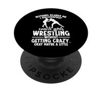 Girls Wrestling Coach Being Crazy Girls Wrestling Coach PopSockets Adhesive PopGrip
