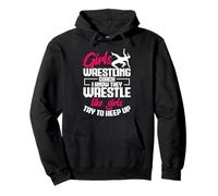 Girls Wrestling Instructor Keep Up Girls Wrestling Coach Pullover Hoodie