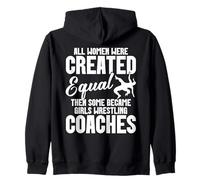 Girls Wrestling Instructor Repeat Girls Wrestling Coach Zip Hoodie