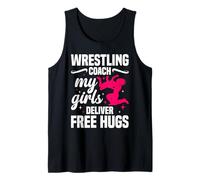 Girls Wrestling Training Free Hugs Girls Wrestling Coach Tank Top