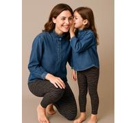 Girls' zebra print leggings from the ENVIE DE FRAISE mother-daughter capsule collection chocolate