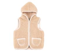Girls' zip-up hooded fleece Moonrise Elara Marron 3/4 ans