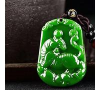 Girls Zodiac Jade Pendant Necklace Chinese Men Jewelry Jadeite Carved Green Charm Fashion Amulet Natural Women (Gem Color : Sheep) gifts