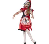 Girls Zombie Little Red Riding Hood Costume Child Halloween Fancy Dress New