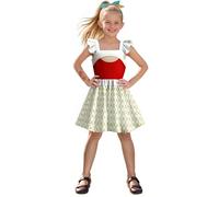 Girls Zombie Movie Character Dress Outfits Kids Print Skirt Set with Wristband 3-12 Years