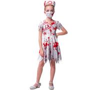 Girls Zombie Nurse Costume 3 Pcs - Zombie B 7-8Y