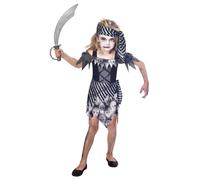 Girls Zombie Pirate Costume 11-12 Years Halloween Pirate Fancy Dress Outfit