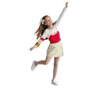 Girls Zombies 4 Dress Cheerleader Costume Halloween Cheer Fancy Dress Kids Cosplay Outfit for Aged 3-12 Years 18