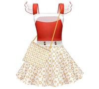 Girls Zombies 4 Dress Cheerleading Costume Kids Cos Fancy Dress up Casual Cosplay Clothes Halloween Party Gift With Messenger Bag/No Messenger Bag A01 130（7-8Y)
