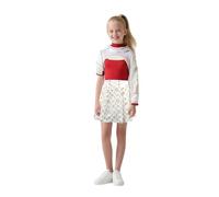 Girls Zombies Cheerleader Costume Halloween Cheer Fancy Dress Kids Pretend Cosplay Outfit Party Suit for Aged 3-12 Years XXL